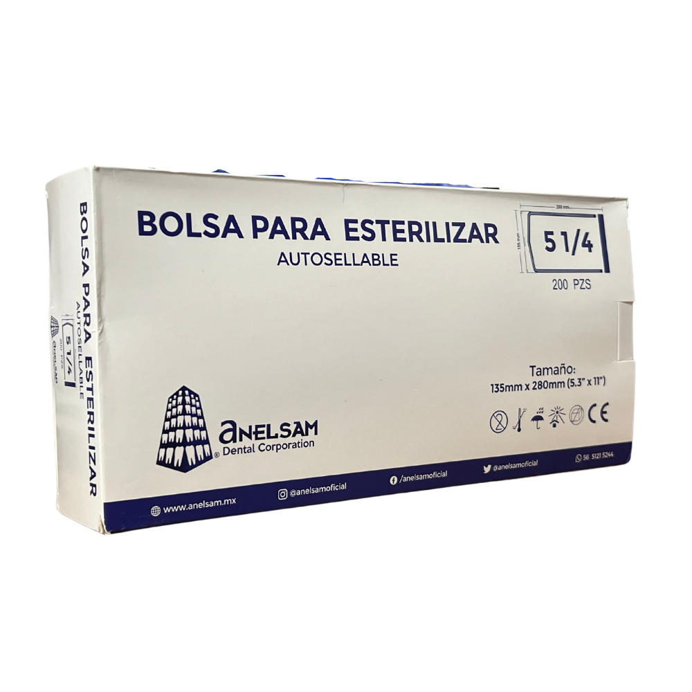 Bolsa Anelsam C/200 P/ Esterilizar En Autoclave