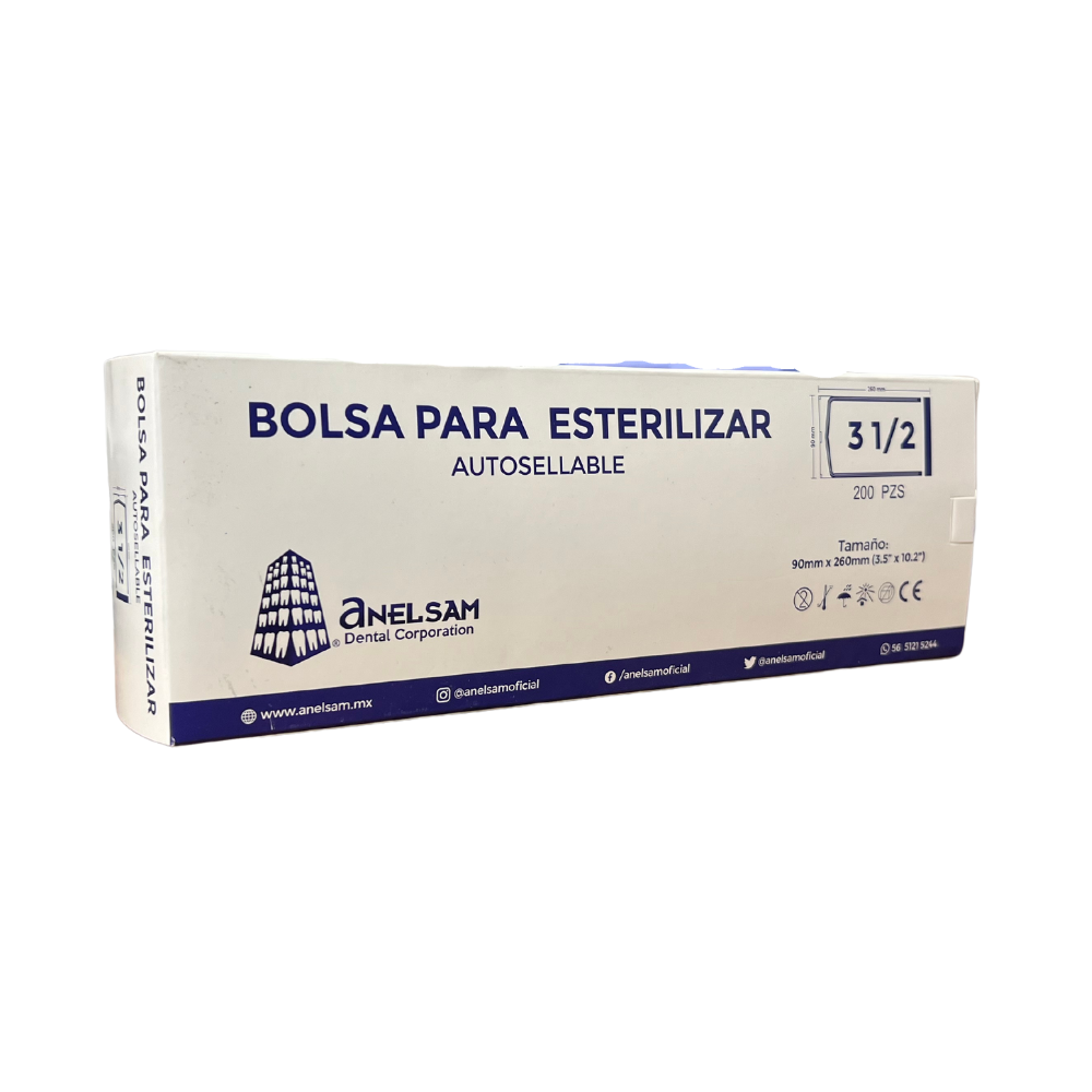 Bolsa Anelsam C/200 P/ Esterilizar En Autoclave