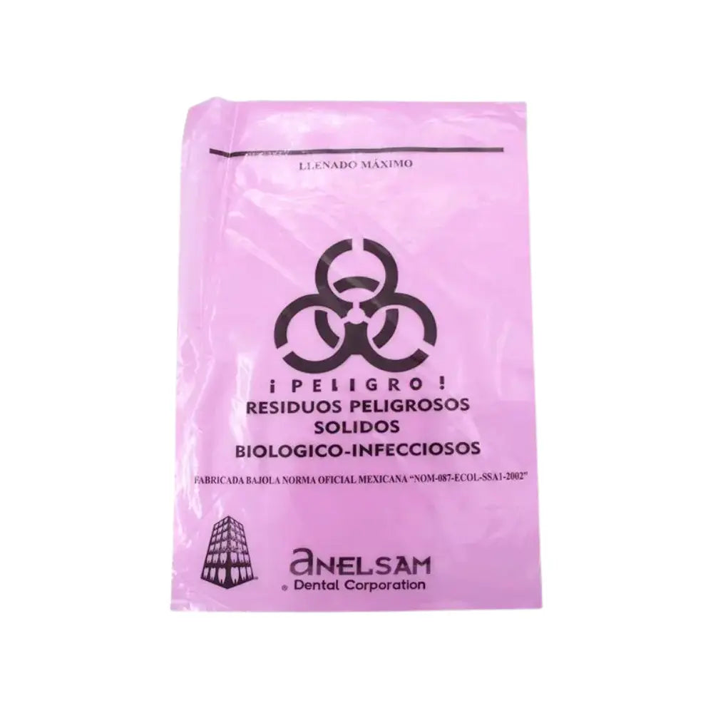Bolsa RPBI 20 X 30 cm Roja (Residuos Punzocortantes Biologico Infecciosos)