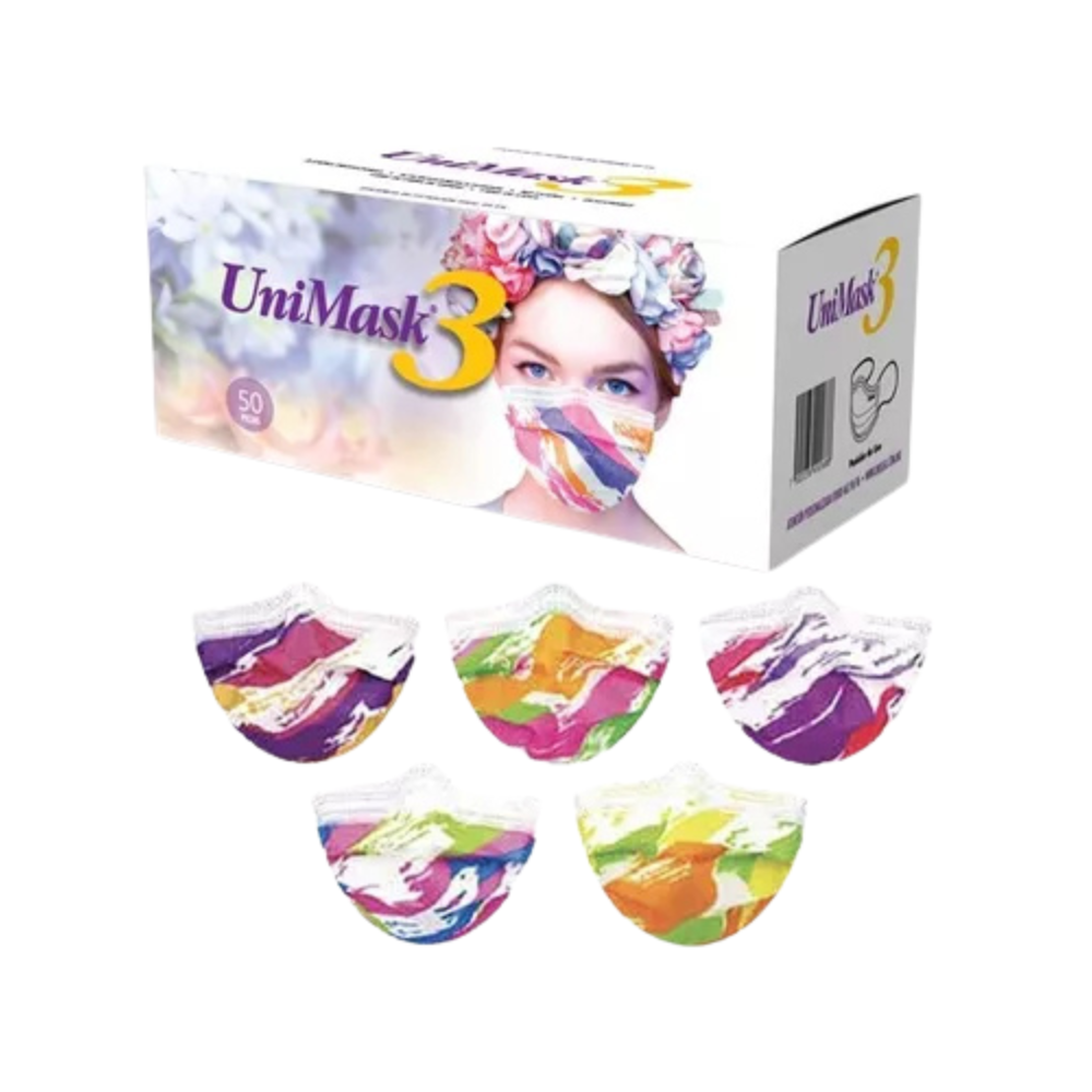 Unimask 3 Cubreboca Tricapa C/ 50 Uniseal