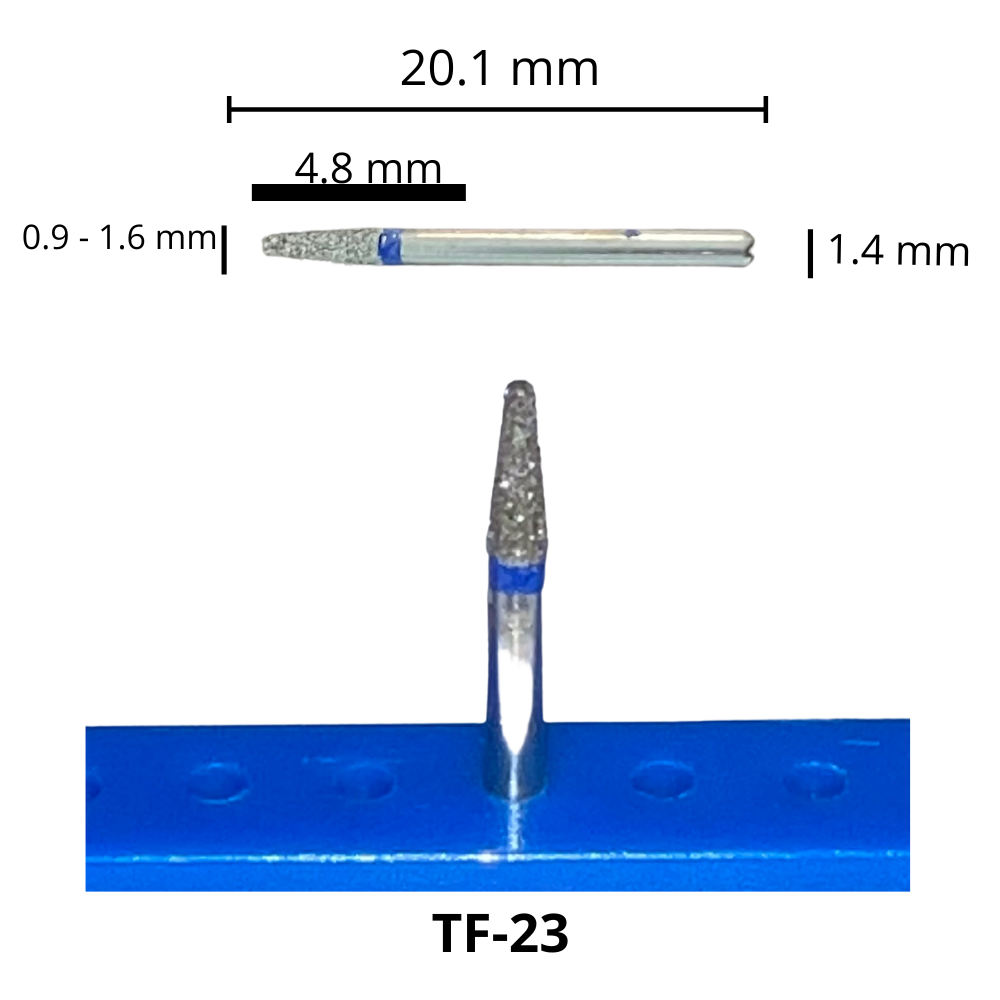 TF-23 Cilíndrica Punta Plana Fresa Diamante Grano Medio Pza DT