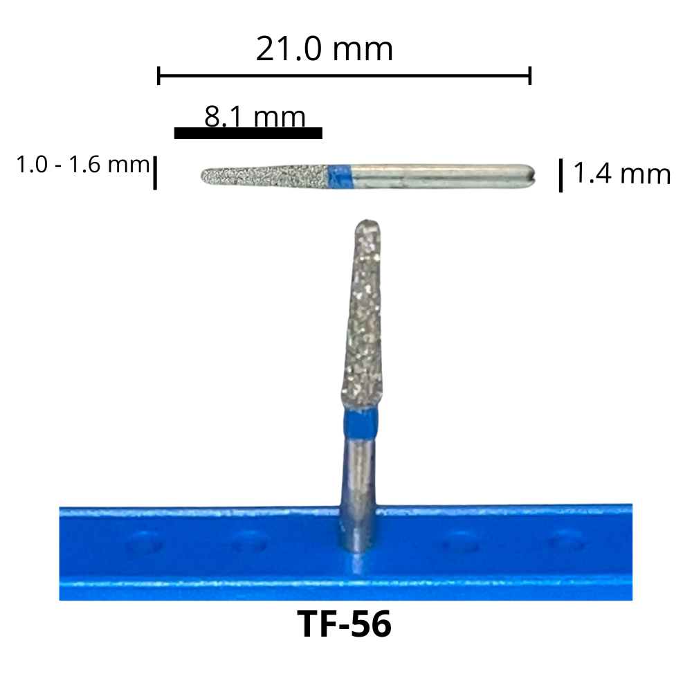 TF-56 Cilíndrica Punta Plana Fresa Diamante Grano Medio Pza DT