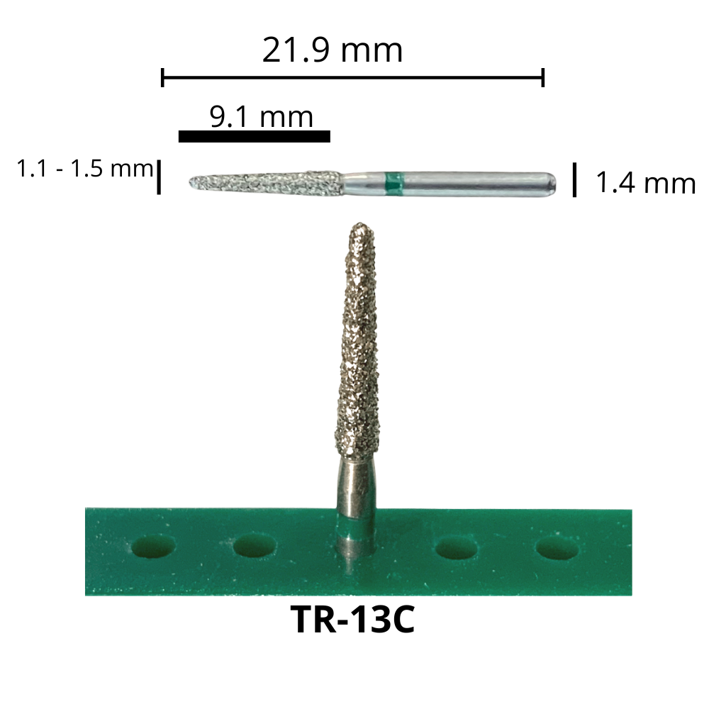 TR-13C Troncocónica Redondeada Fresa Diamante Grano Grueso Pza DT