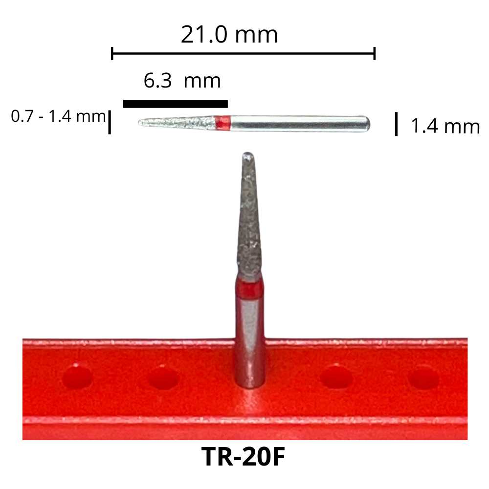 TR-20F Troncocónica Redondeada Fresa Diamante Grano Fino Pza DT