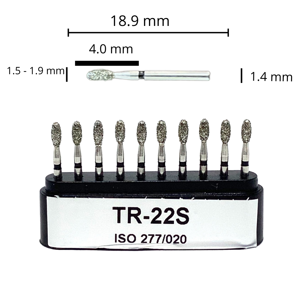 TR-22S Balón Grano XGrueso Fresa Diamante 10 pz. DT