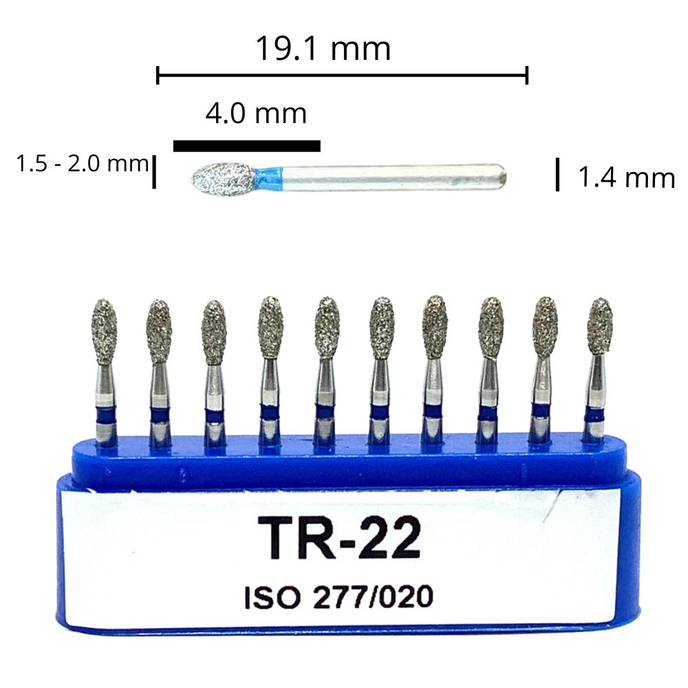 TR-22 Fresa Diamante Balón Grano Medio 10 pz. DT
