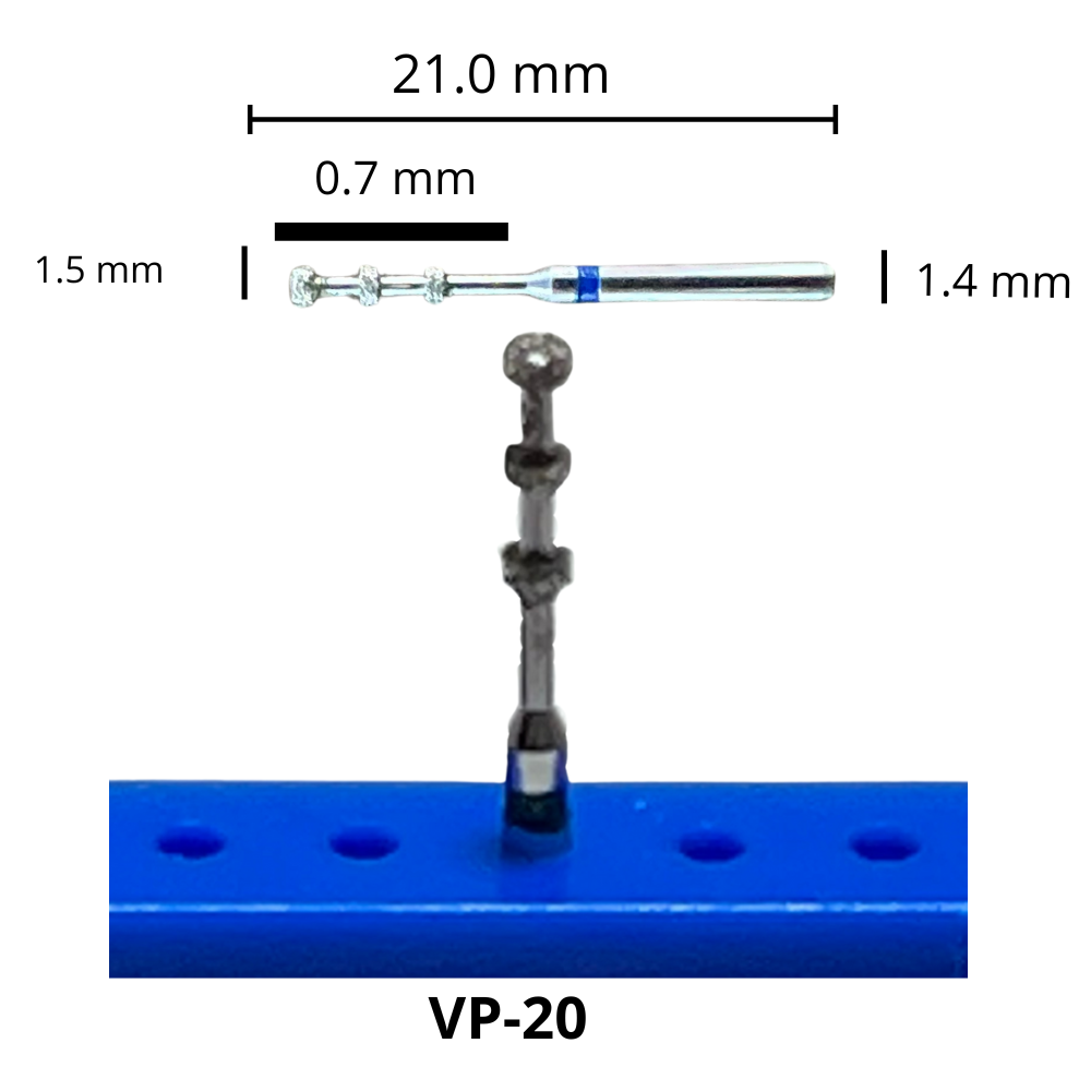 VP-20 Carillas Fresa Diamante Grano Medio Pza DT