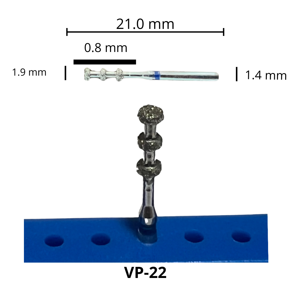 VP-22 Carillas Fresa Diamante Grano Medio Pza DT