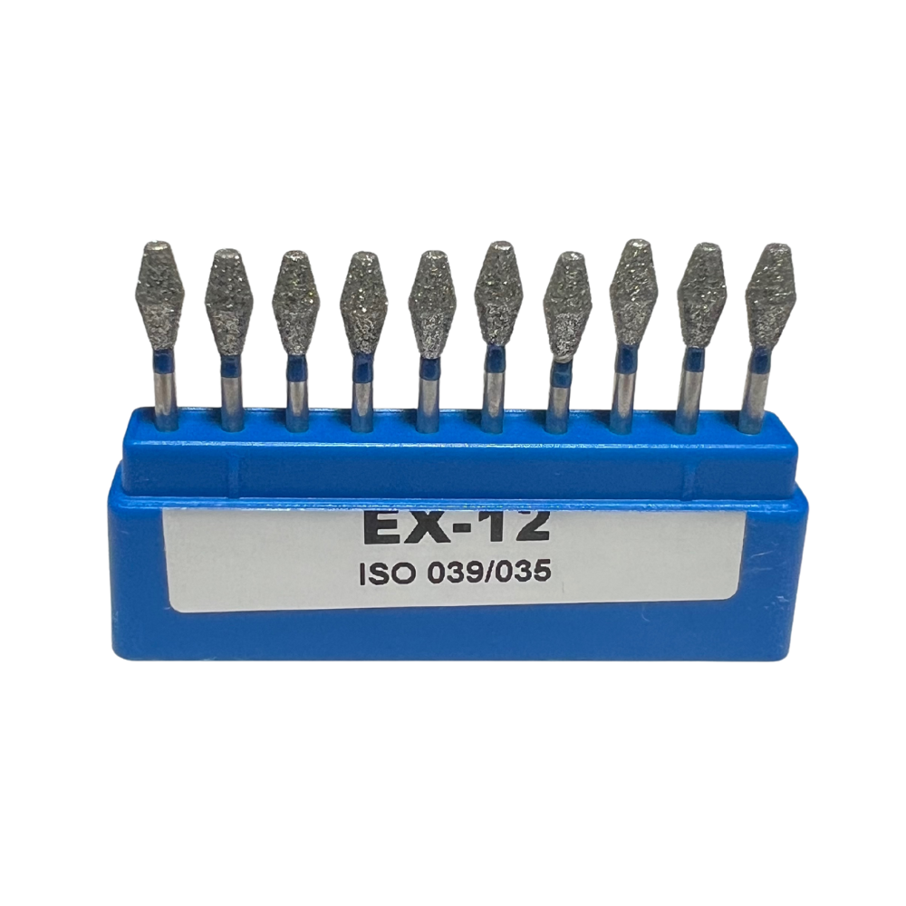EX-12 Barril Fresa Diamante Grano Medio C/10 DT