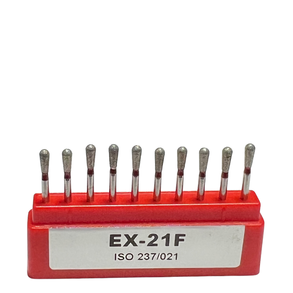 EX-21F Pera Fresa Diamante Grano Fino C/10 DT