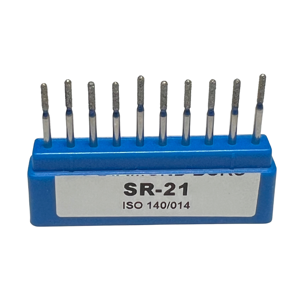 SR-21 Cilindrica Redondeada Fresa Diamante Grano Medio C/10 DT