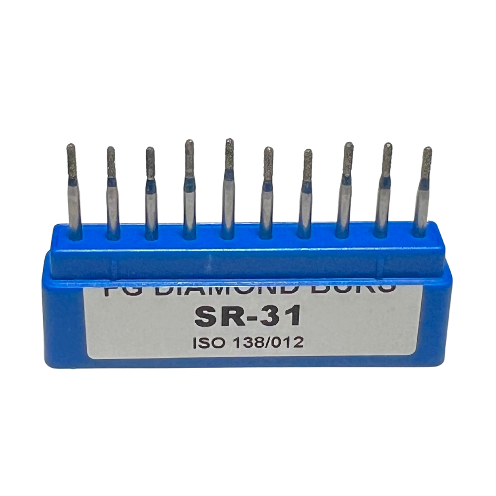 SR-31 Cilindrica Redondeada Fresa Diamante Grano Medio C/10 DT