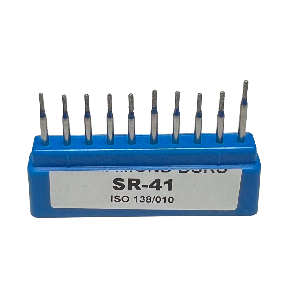 SR-41 Cilindrica Redondeada Fresa Diamante Grano Medio C/10 DT