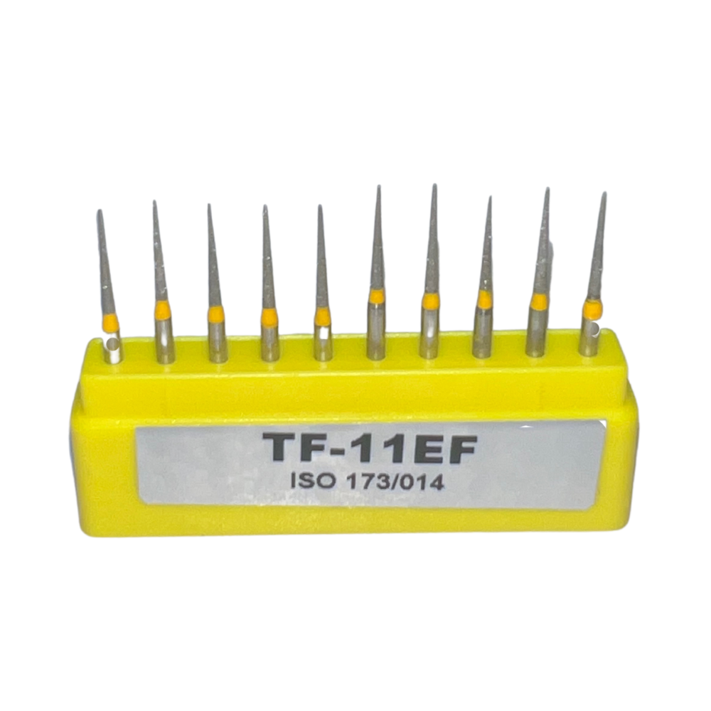 TF-11EF Cilíndrica Punta Plana Fresa Diamante Grano X Fino C/10 DT