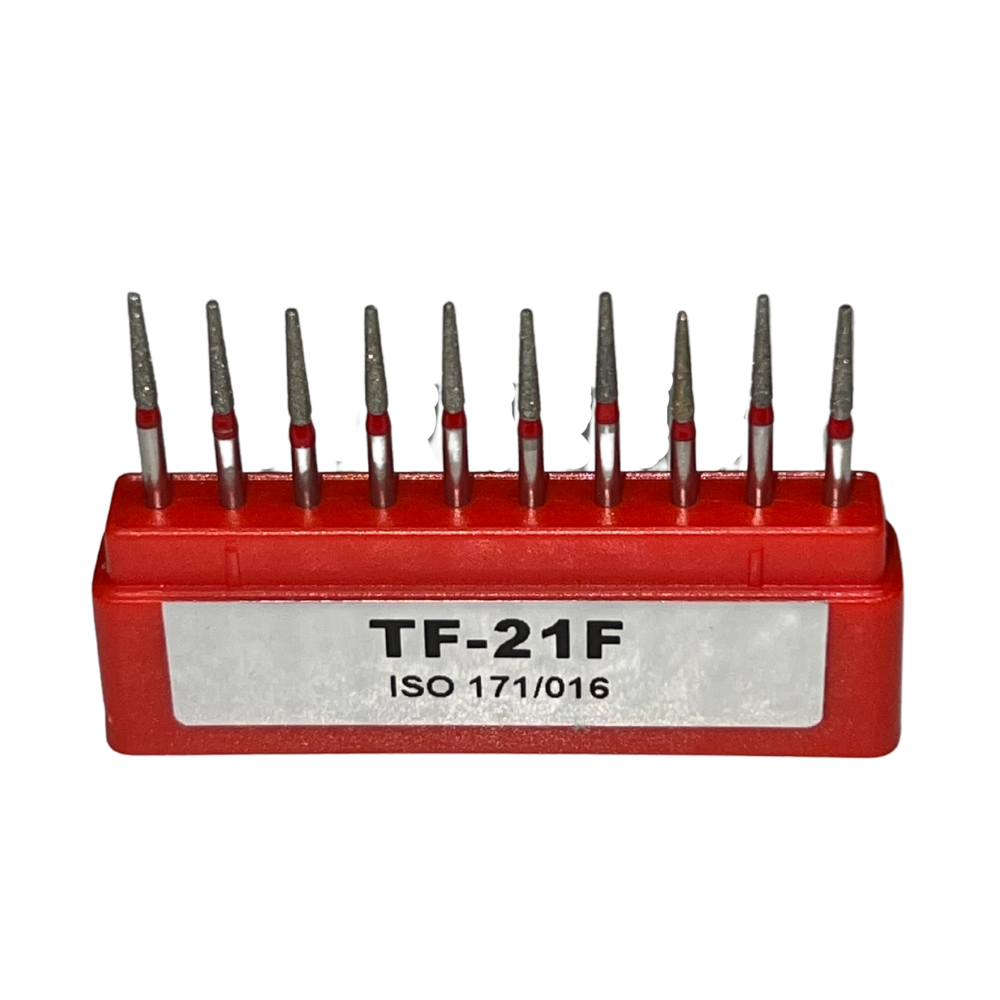 TF-21F Cilíndrica Punta Plana Fresa Diamante Grano Fino C/10 DT