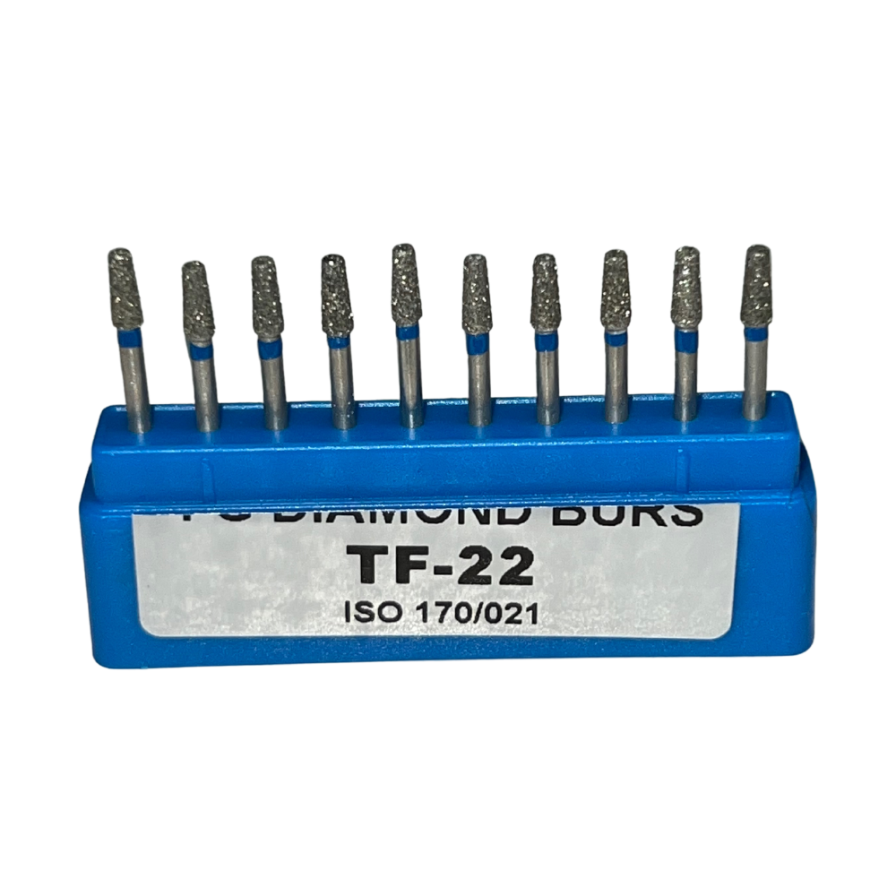 TF-22 Cilíndrica Punta Plana Fresa Diamante Grano Medio C/10 DT