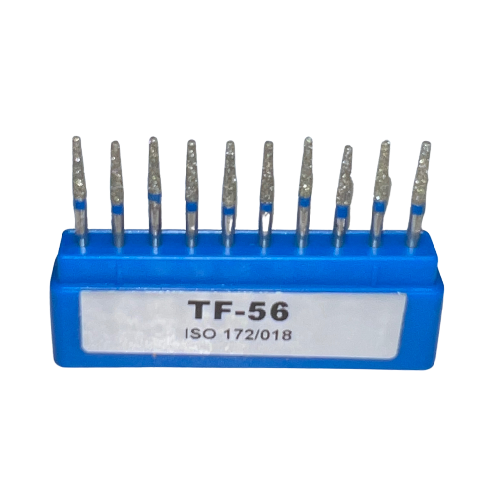 TF-56 Cilíndrica Punta Plana Fresa Diamante Grano Medio C/10 DT