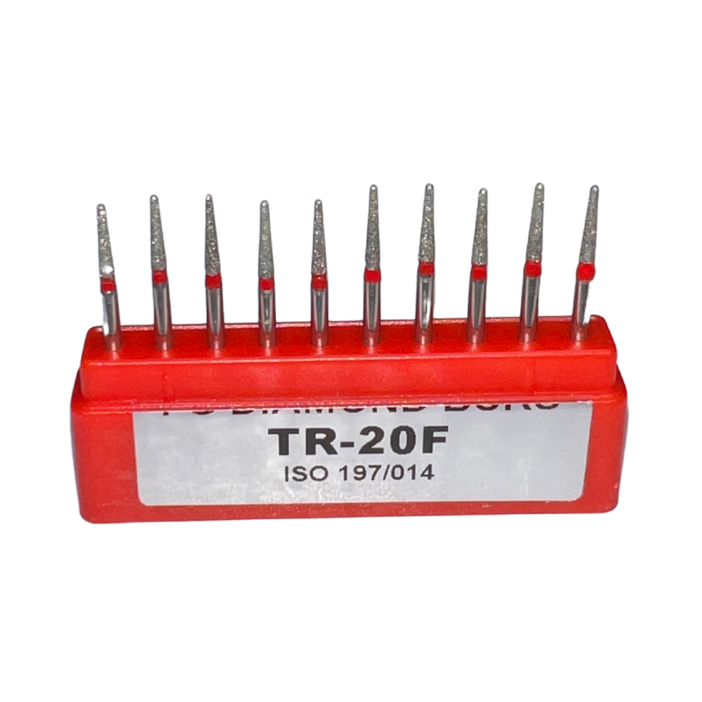 TR-20F Troncocónica Redondeada Fresa Diamante Grano Fino C/10 DT
