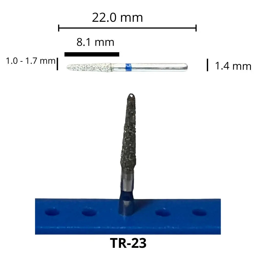 Fresa Diamante Troncocónica Redondeada Grano Medio TR-23 Pza DT