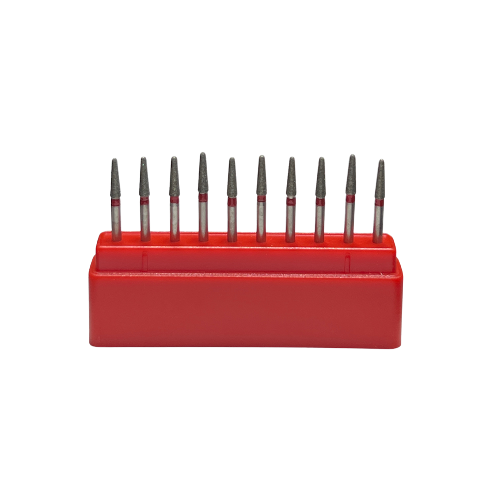 TR-62F Troncocónica Redondeada Fresa Diamante Grano Fino C/10 Pz DT