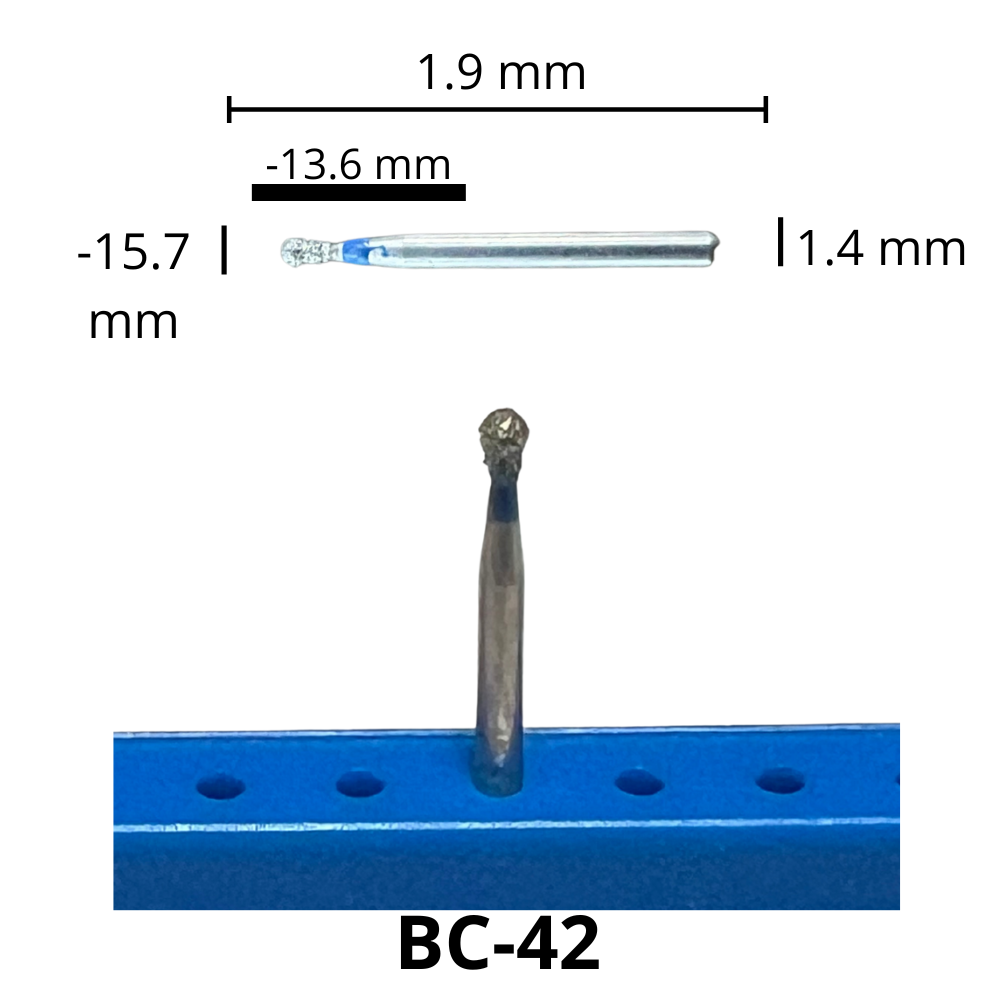 BC-42 Bola C/ Cuello Fresa Diamante Grano Medio Pza DT