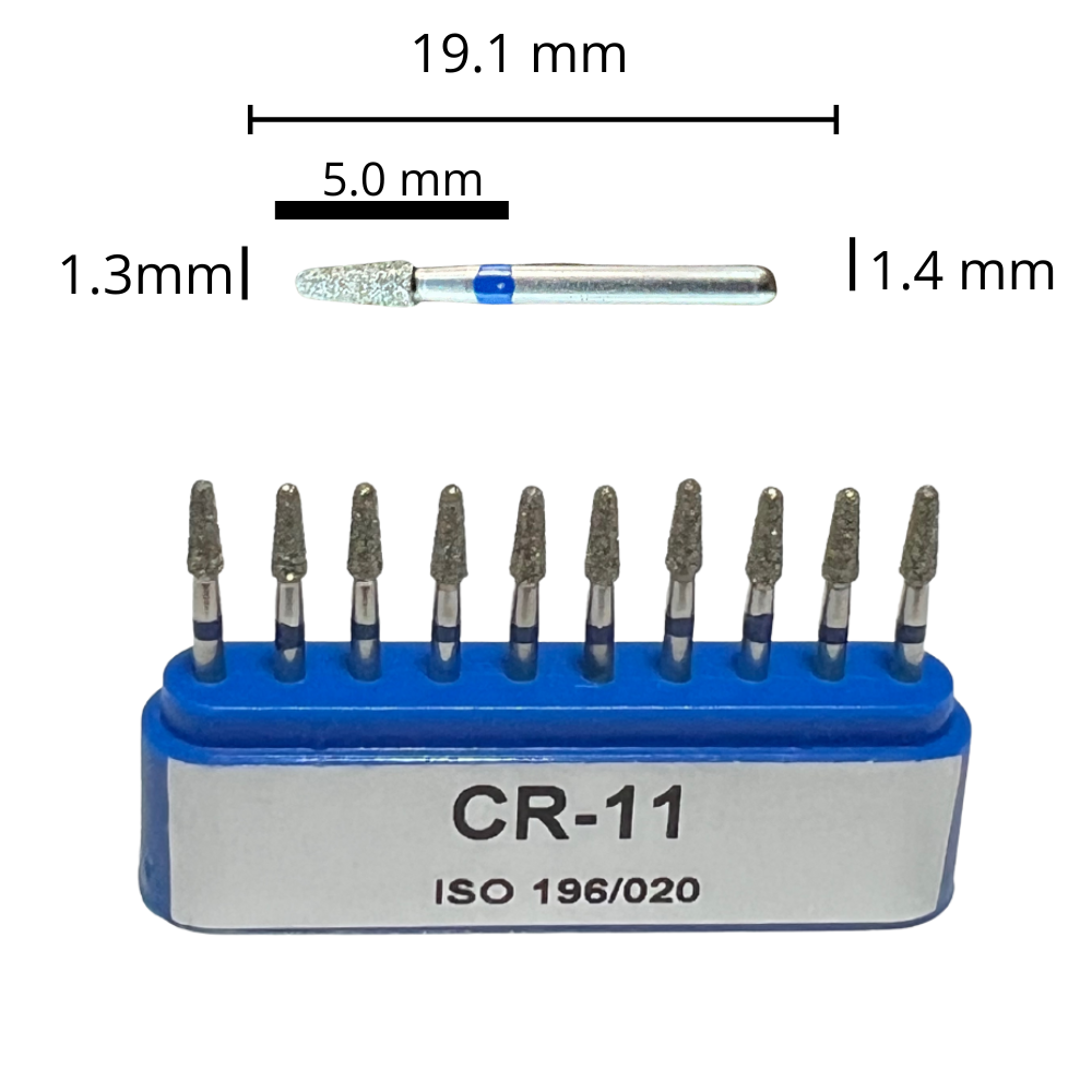 CR-11 Cono Fresa Diamante Grano Medio C/10 DT