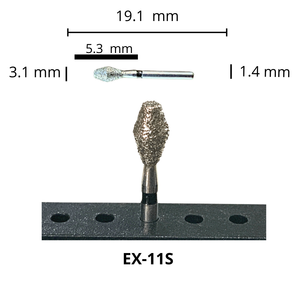EX-11S Barril Fresa Diamante Grano XGrueso Pza DT