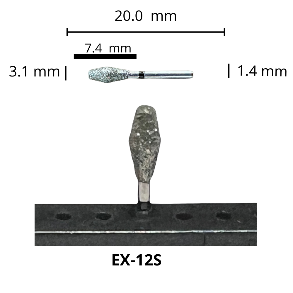 EX-12S Barril Fresa Diamante Grano X Grueso Pza DT