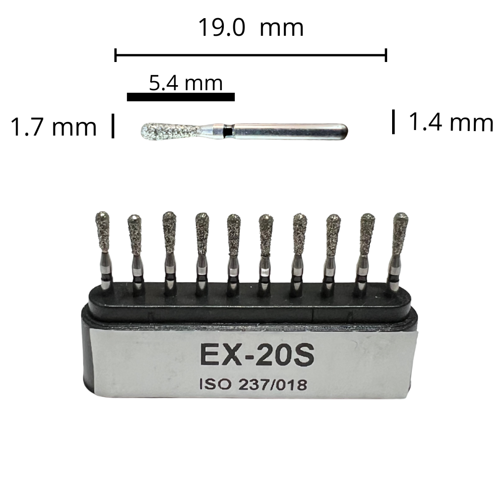 EX-20S Pera Fresa Diamante Grano X Grueso C/10 DT