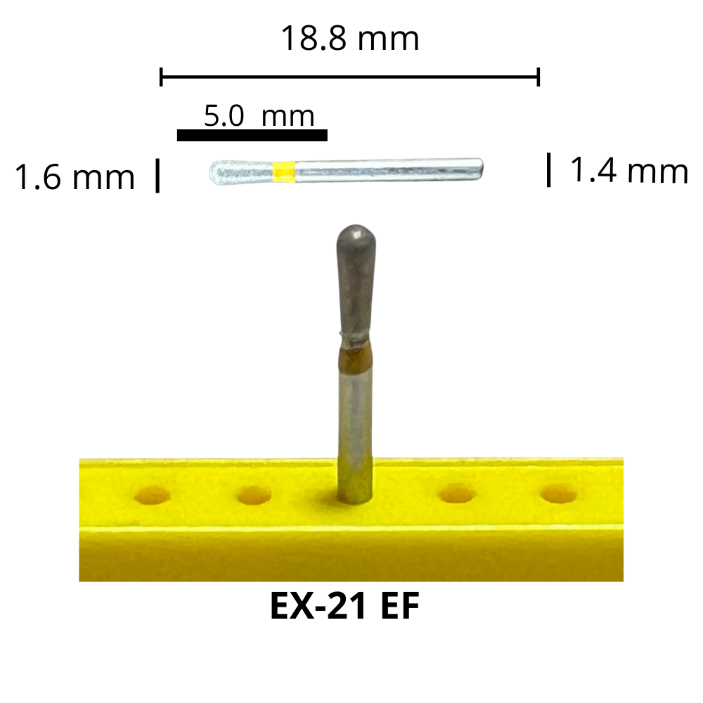 EX-21EF Pera Fresa Diamante Grano X Fino Pza DT