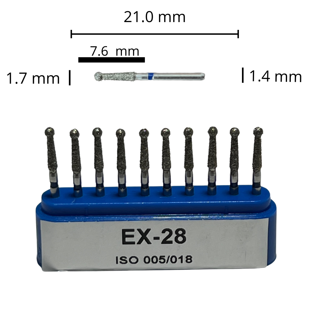 EX-28 Pera Fresa Diamante Grano Medio C/10 DT