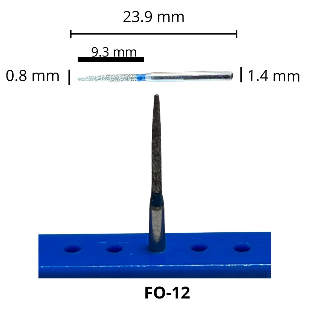 FO-12 Flama Fresa Diamante Grano Medio Pza DT