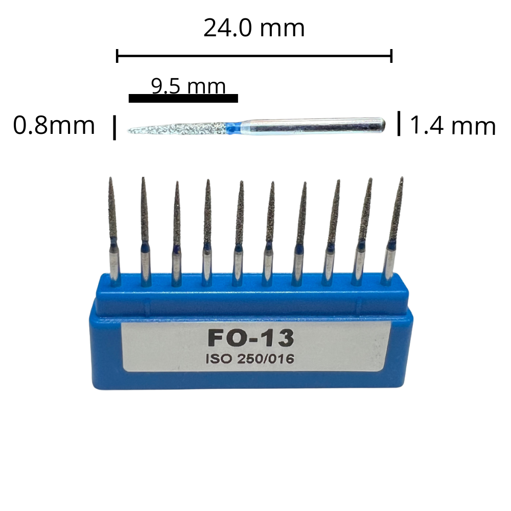 FO-13 Flama Fresa Diamante Grano Medio C/10 DT