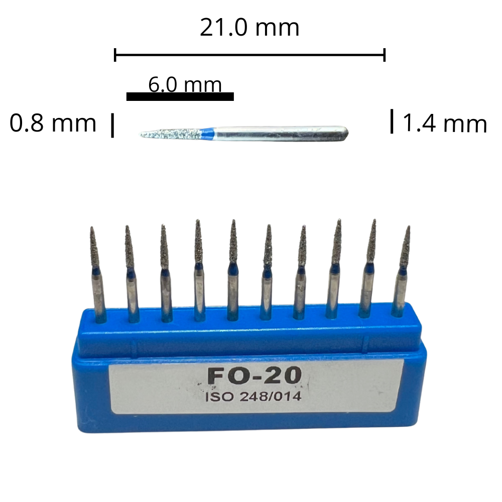 FO-20 Flama Fresa Diamante Grano Medio C/10 DT