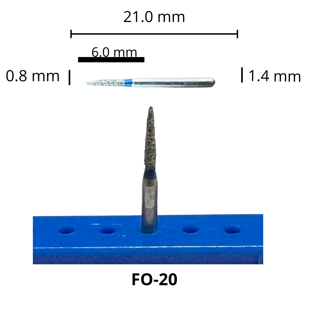 FO-20 Flama Fresa Diamante Grano Medio Pza DT