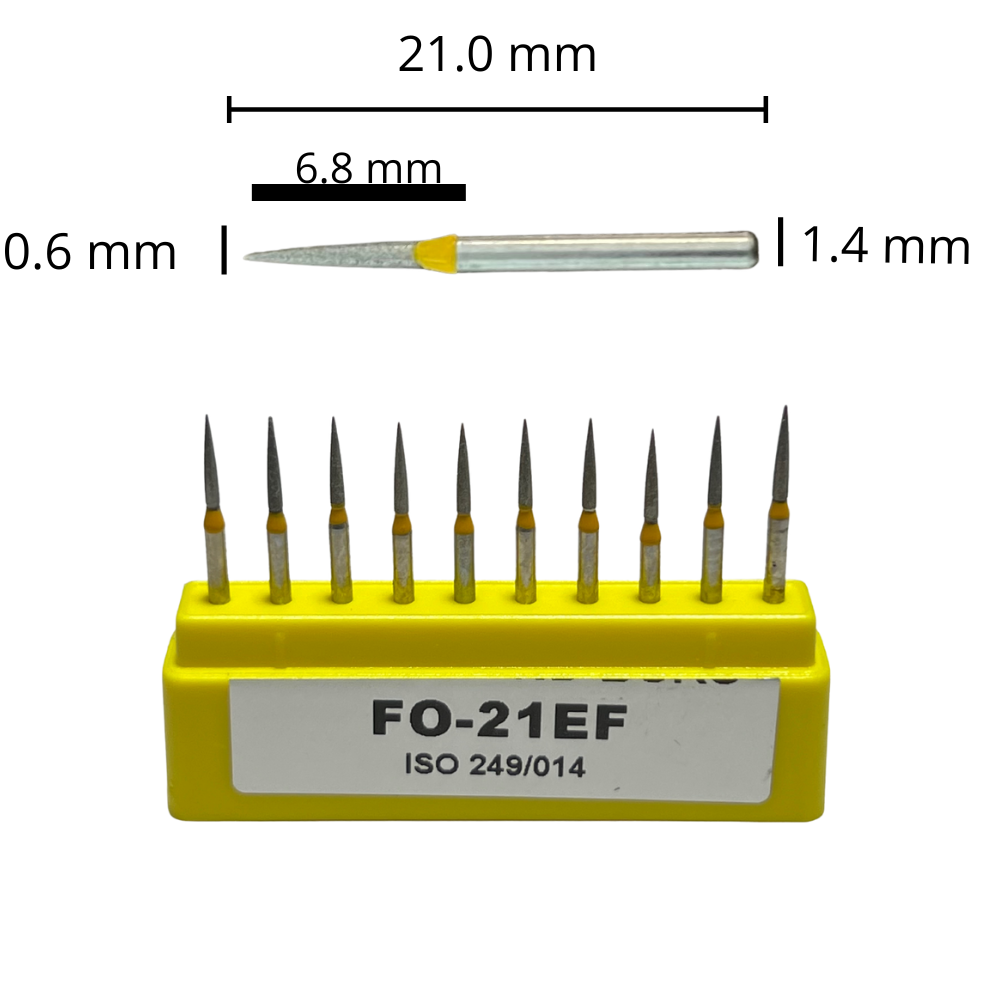 FO-21EF Flama Fresa Diamante Grano X Fino C/10 DT