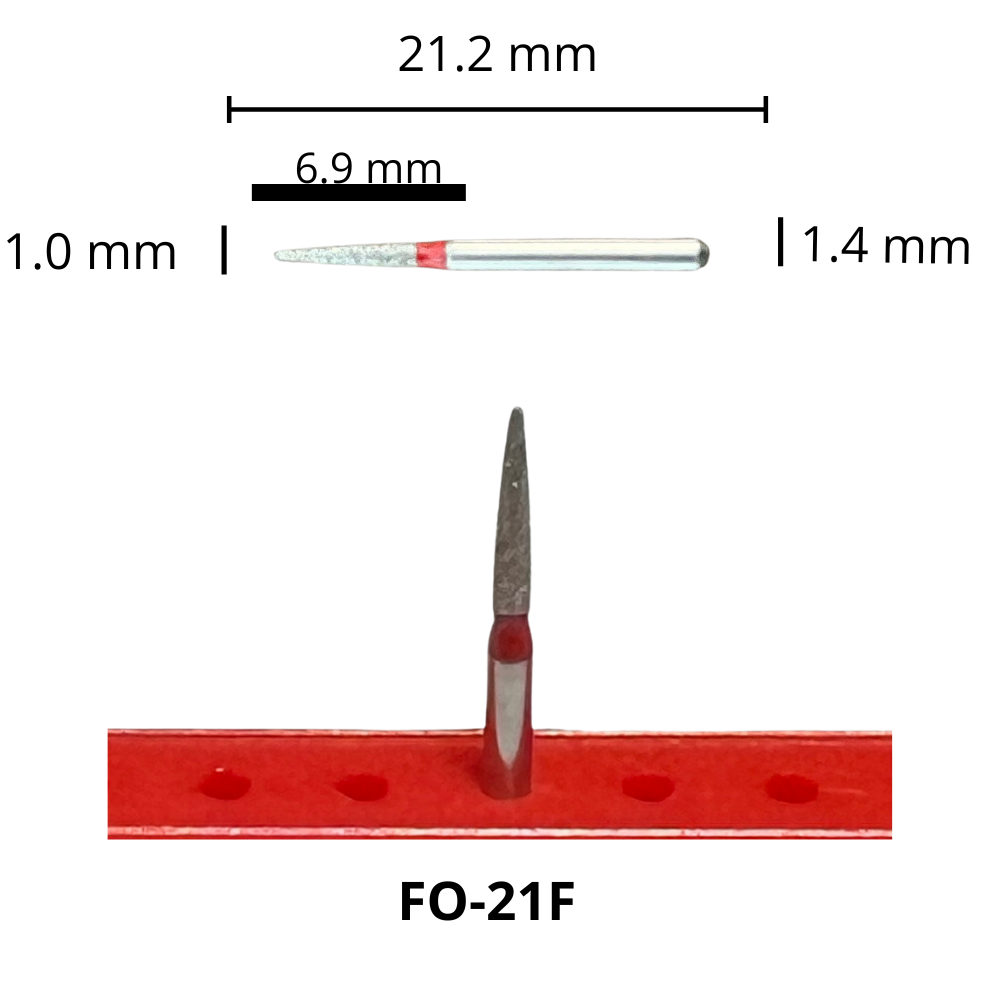 FO-21F Flama Fresa Diamante Grano Fino Pza DT