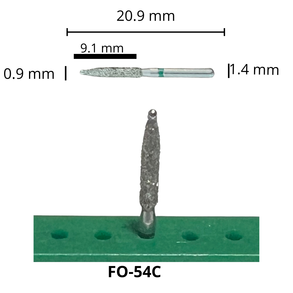 FO-54C Flama Punta Inactiva Fresa Diamante Grano Grueso Pza DT