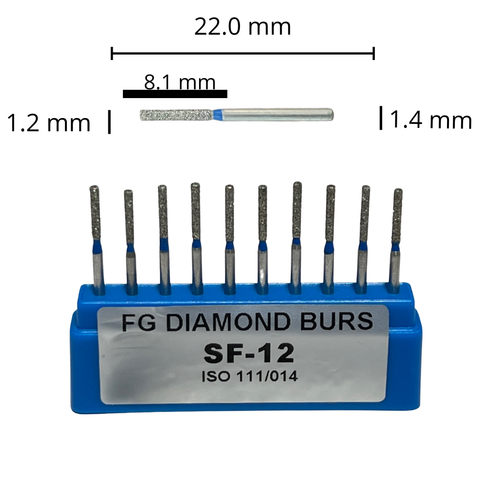 SF-12 Cilíndrica Fresa Diamante Grano Medio C/10 DT