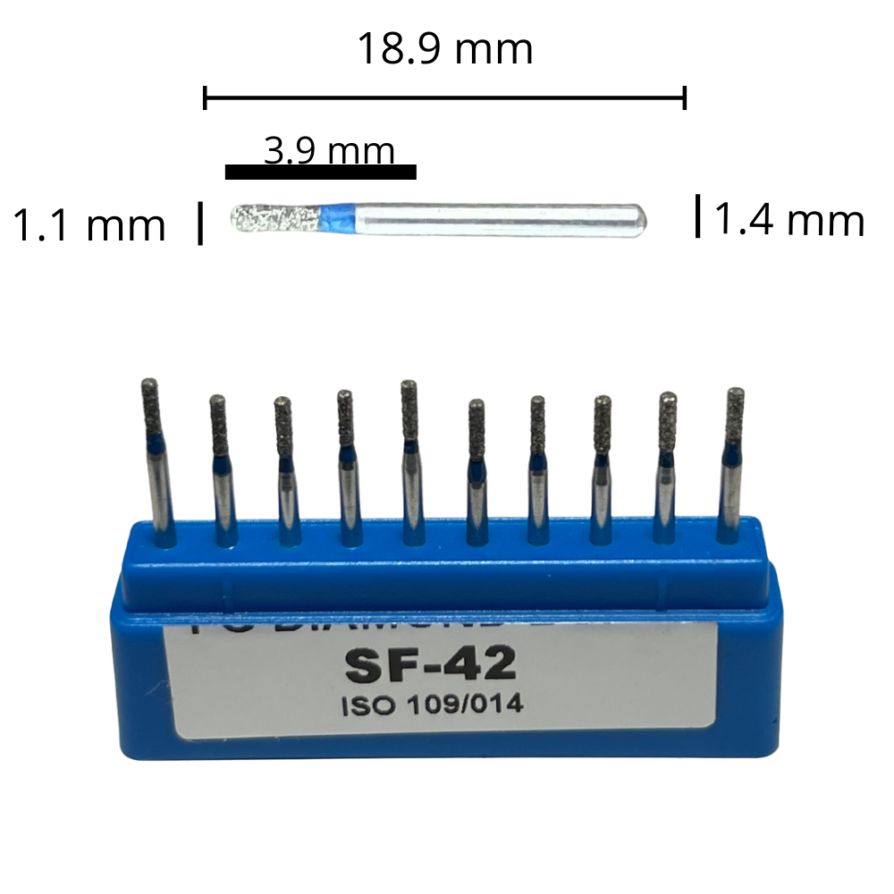 SF-42 Cilíndrica Fresa Diamante Grano Medio C/10 DT