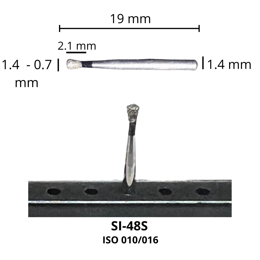 SI-48S Cono Invertido Fresa Diamante Grano X Grueso Pza DT