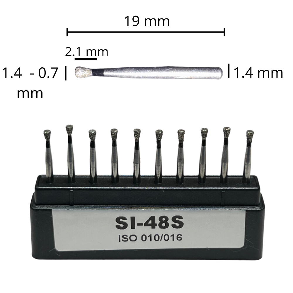 SI-48S Cono Invertido Fresa Diamante Grano X Grueso C/10 DT