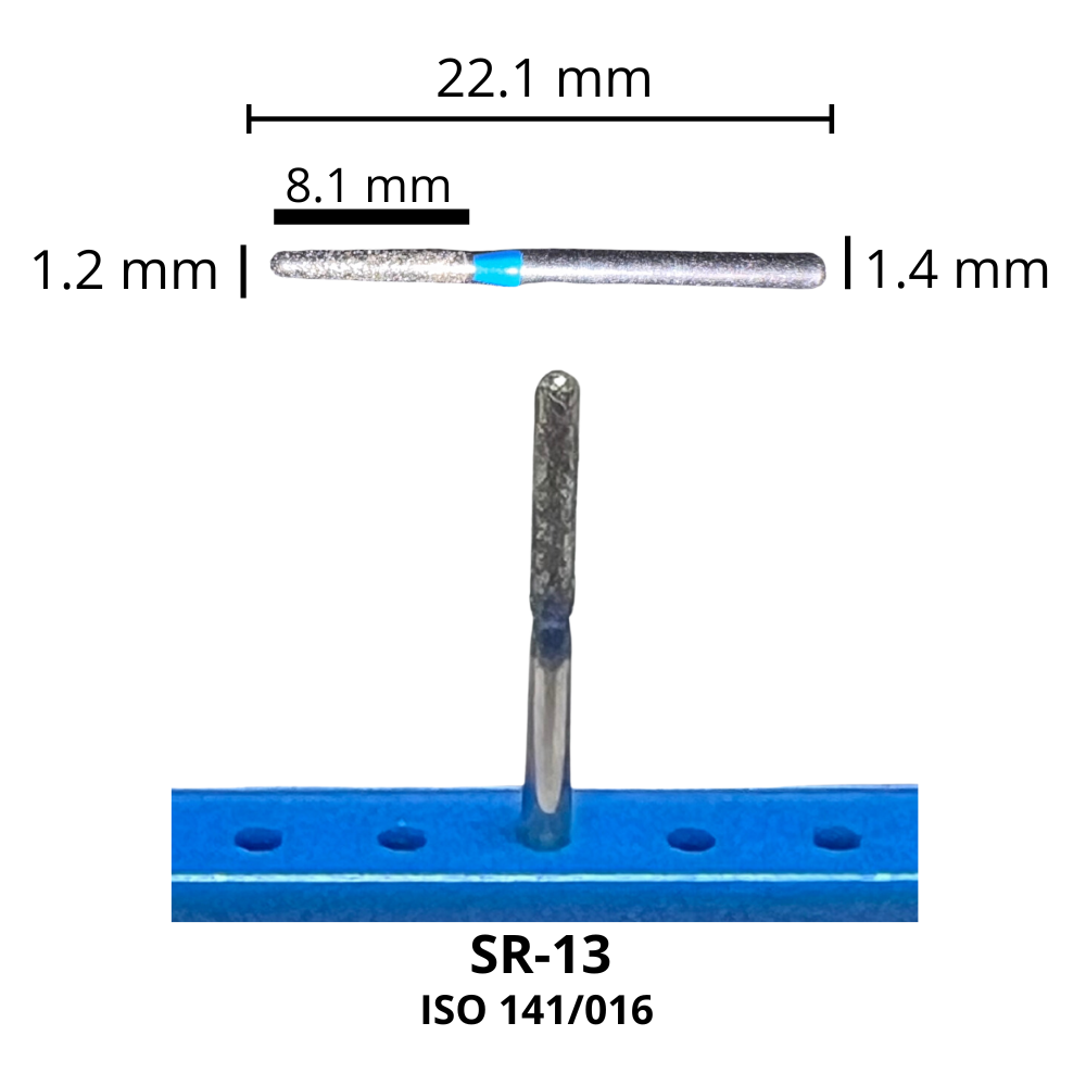 SR-13 Fresa Diamante Cilindrica Redondeada Grano Medio Pza DT