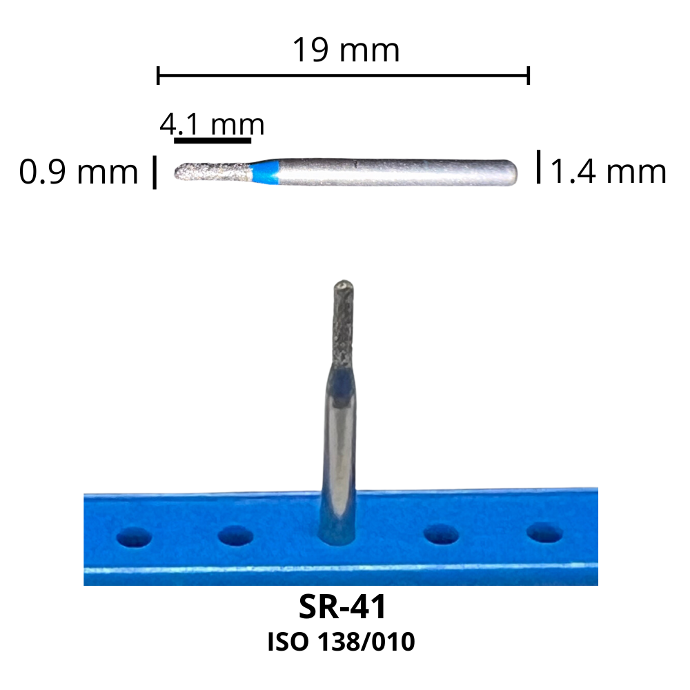 SR-41 Cilindrica Redondeada Fresa Diamante Grano Medio Pza DT