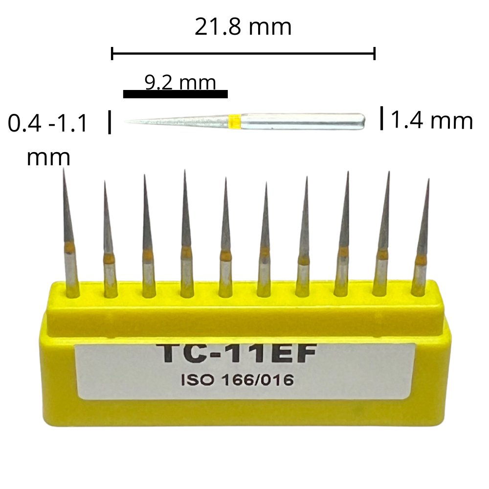 TC-11EF Punta Lápiz Fresa Diamante Grano X Fino C/10 DT