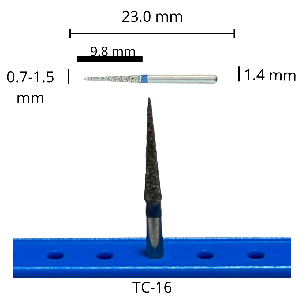 TC-16 Punta Lápiz Fresa Diamante Grano Medio Pza DT