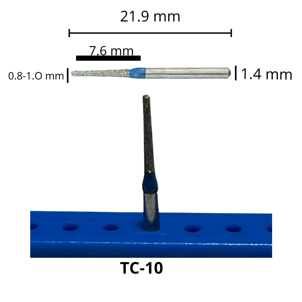 TF-10 Cilíndrica Punta Plana Fresa Diamante Grano Medio Pza DT