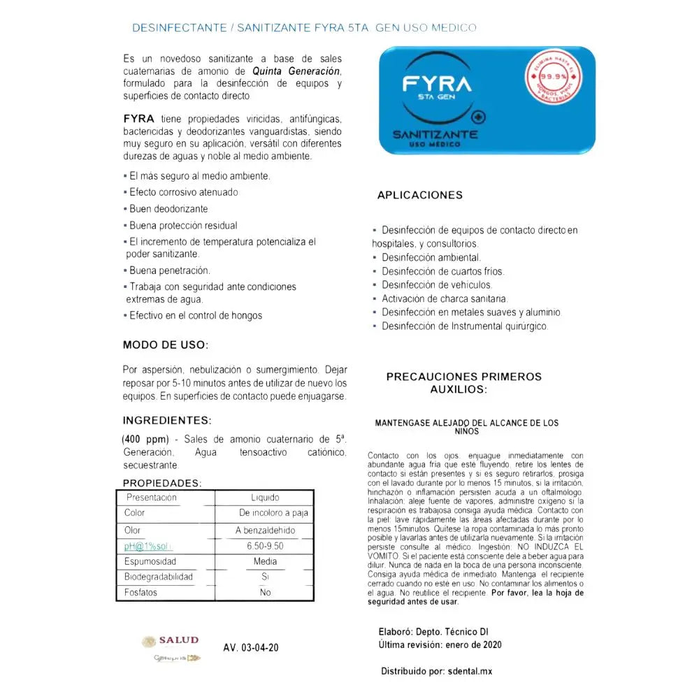 Fyra Azul 5 Lt - uso médico