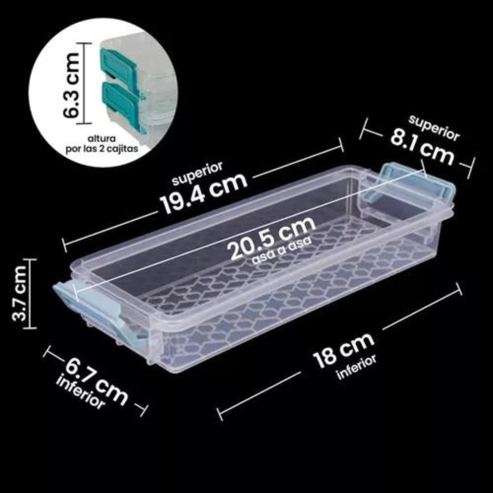 Caja C/2 Apilable Organizador 7044 Plastico