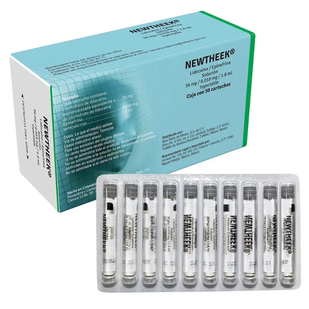 Newtheek Anestesia Lidocaina C/ Epinefrina Newstetic*